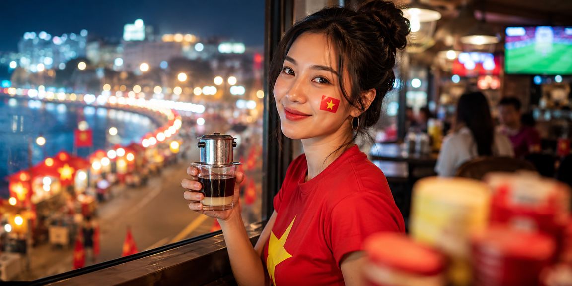 Người dùng Đà Lạt xem thông tin cá cược bóng đá và game mới bên ly cà phê buổi sáng
